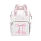 Personalized Baby Diaper Bag Backpack for Women, Custom Name Nursing Mommy Daypack, Diaper Bag for Girls Boys, New Mom Gifts (Pi