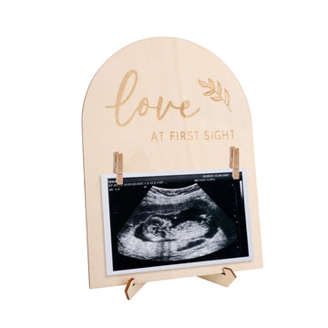Fukaisu Baby Scan Sonogram Picture Frame, Ultrasound Photo Frame Pregnancy Announcement Keepsake with Bracket & Clip for Gender 