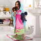 Florica Hooded Bath Towels For Girls Kids Toddlers Children 2 To 6 Years Old Cotton Ultra Soft Absorbent Poncho Beach Towel For