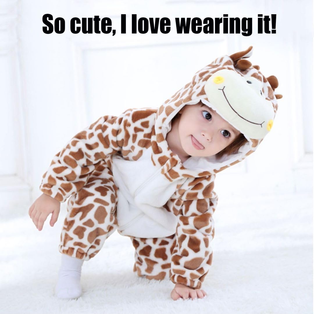 Abtshu Baby Giraffe Costume Toddler Halloween Dress Up Outfit 3-6 Months