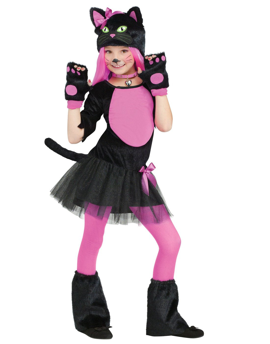 Fun World Little Girl'S Medium/Miss Kitty Children'S Costume, Multicolor, Medium