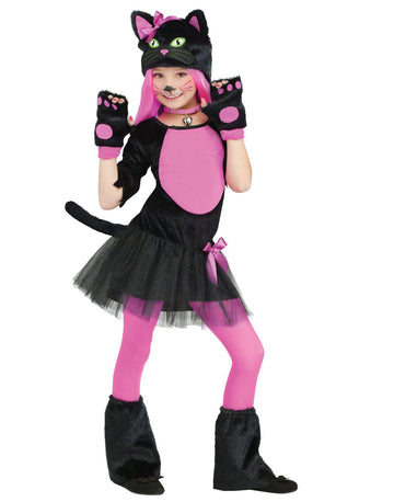Fun World Little Girl'S Medium/Miss Kitty Children'S Costume, Multicolor, Medium