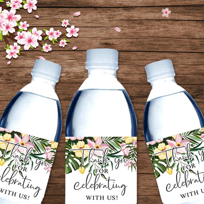 Crawprop Woodland Design Thank You For Celebrating With Us Water Bottle Sticker Labels Wedding Bridal Party Supplies Baby Shower