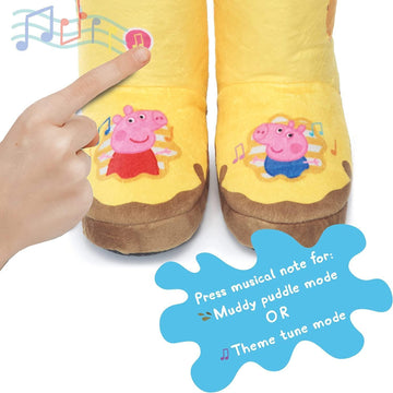 Peppa Pig Toys Muddy Puddle Boots with Sounds | Interactive Wearable Yellow Toy Wellies with Sound and Music activated as you Wa