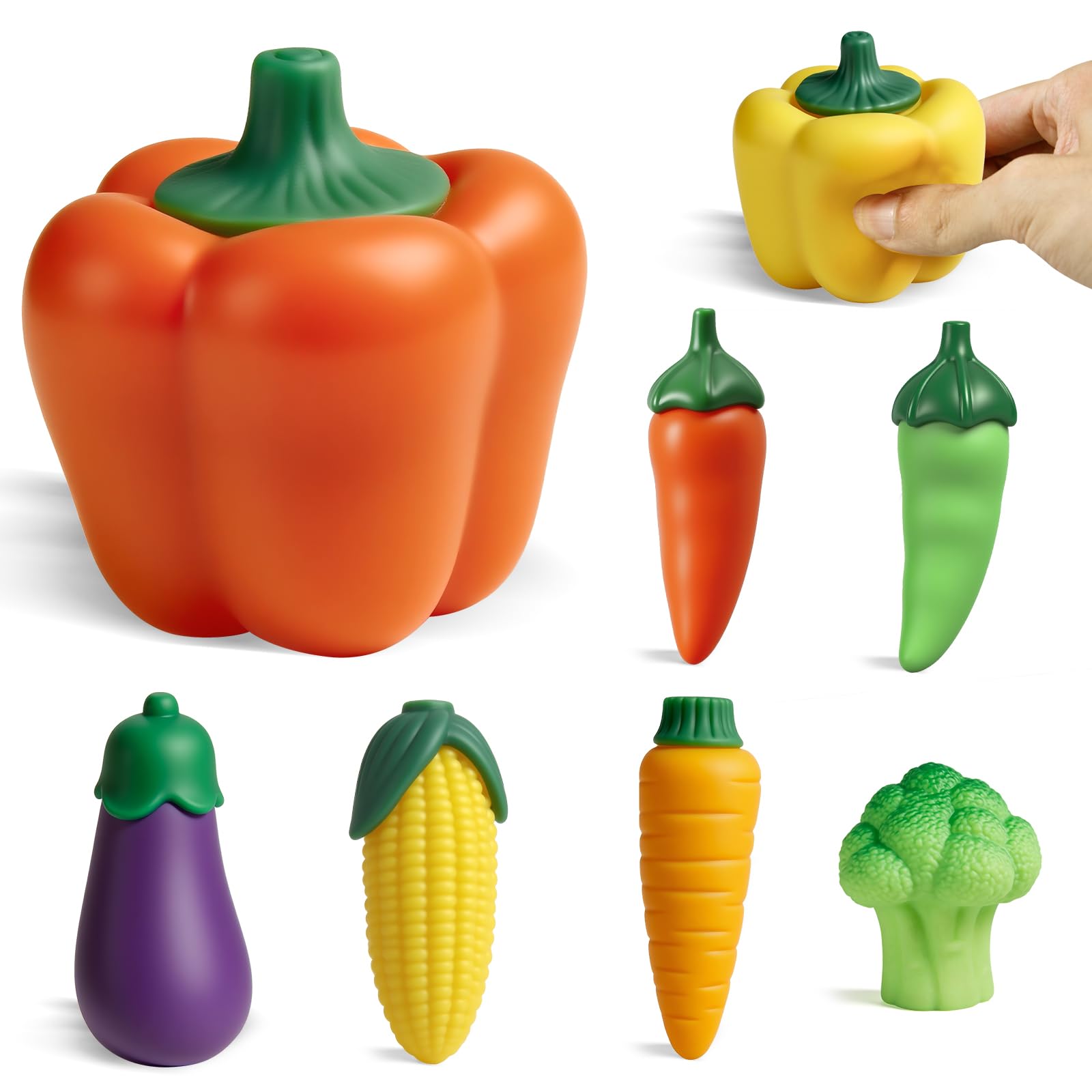 Bath Toys for Kids Toddlers,No Hole Bathtub Toys Veggies Toddler Bath Toys,Soft Creative Vegetable Pretend Play Food Baby Bath T