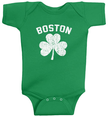 Threadrock Baby Boys' Boston Shamrock Irish Pride Infant Bodysuit 6 Months Kelly Green