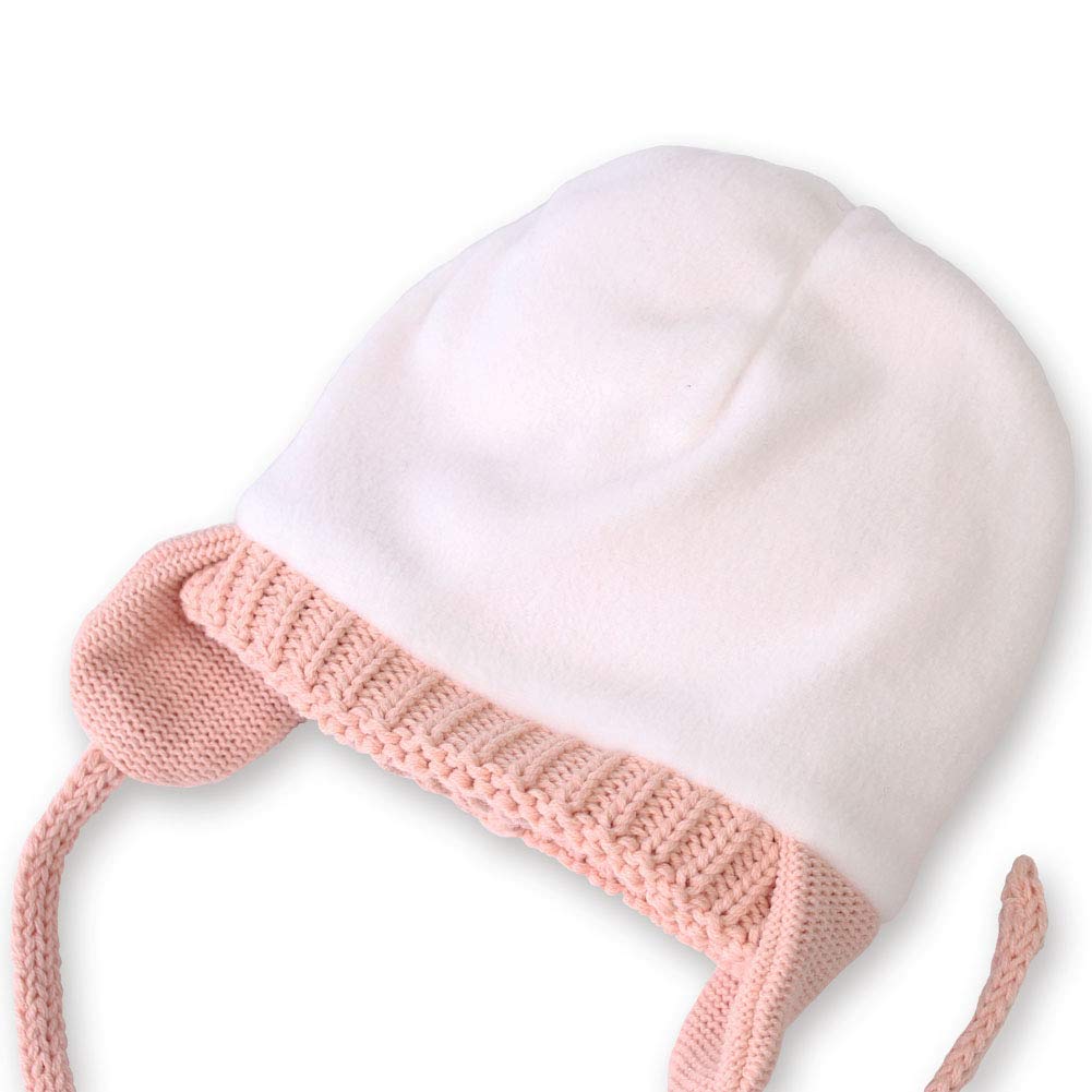 Paladoo Baby Beanie Hat Warm Fleece Lining 6-12 Months Winter Pink