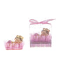 Lunaura Baby Keepsake - Set of 12 Girl Baby Wearing Crown Napping on Pillow Favors - Pink