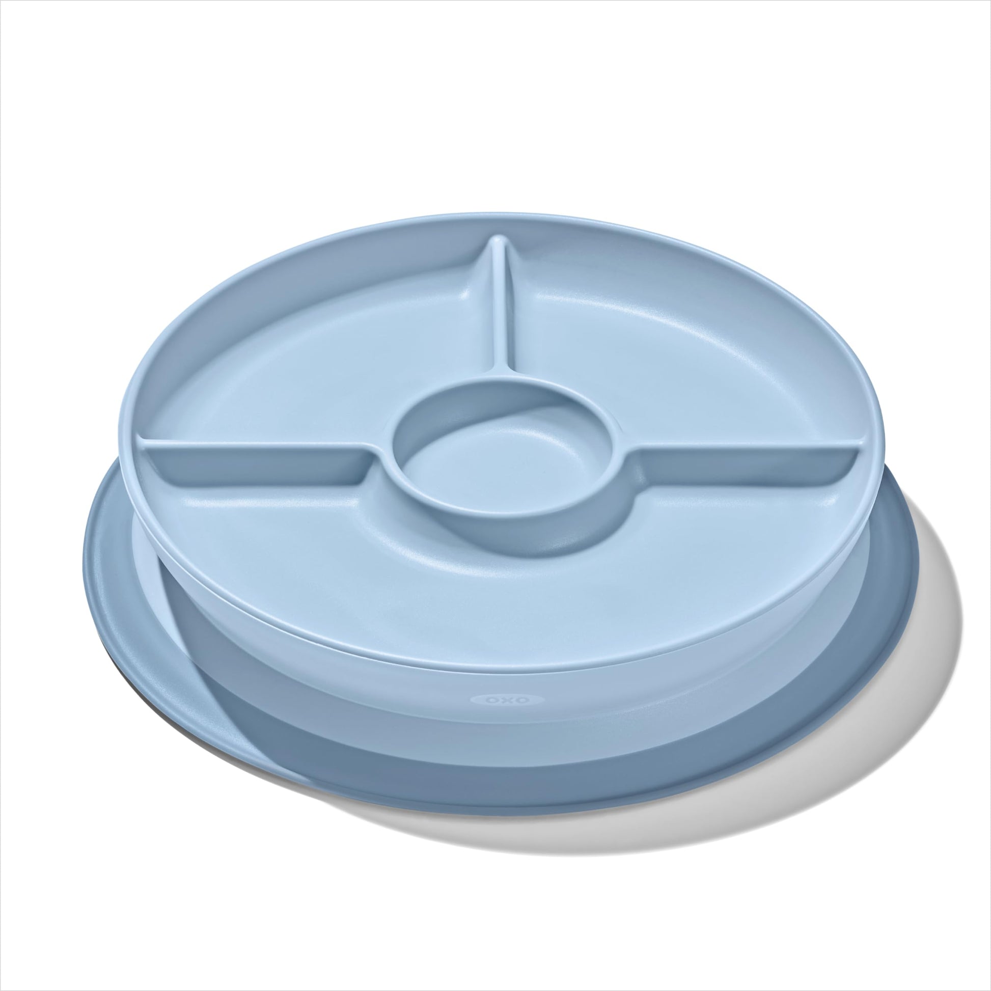 Oxo Tot Stick And Stay Suction Divided Plate - Dusk