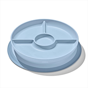 Oxo Tot Stick And Stay Suction Divided Plate - Dusk