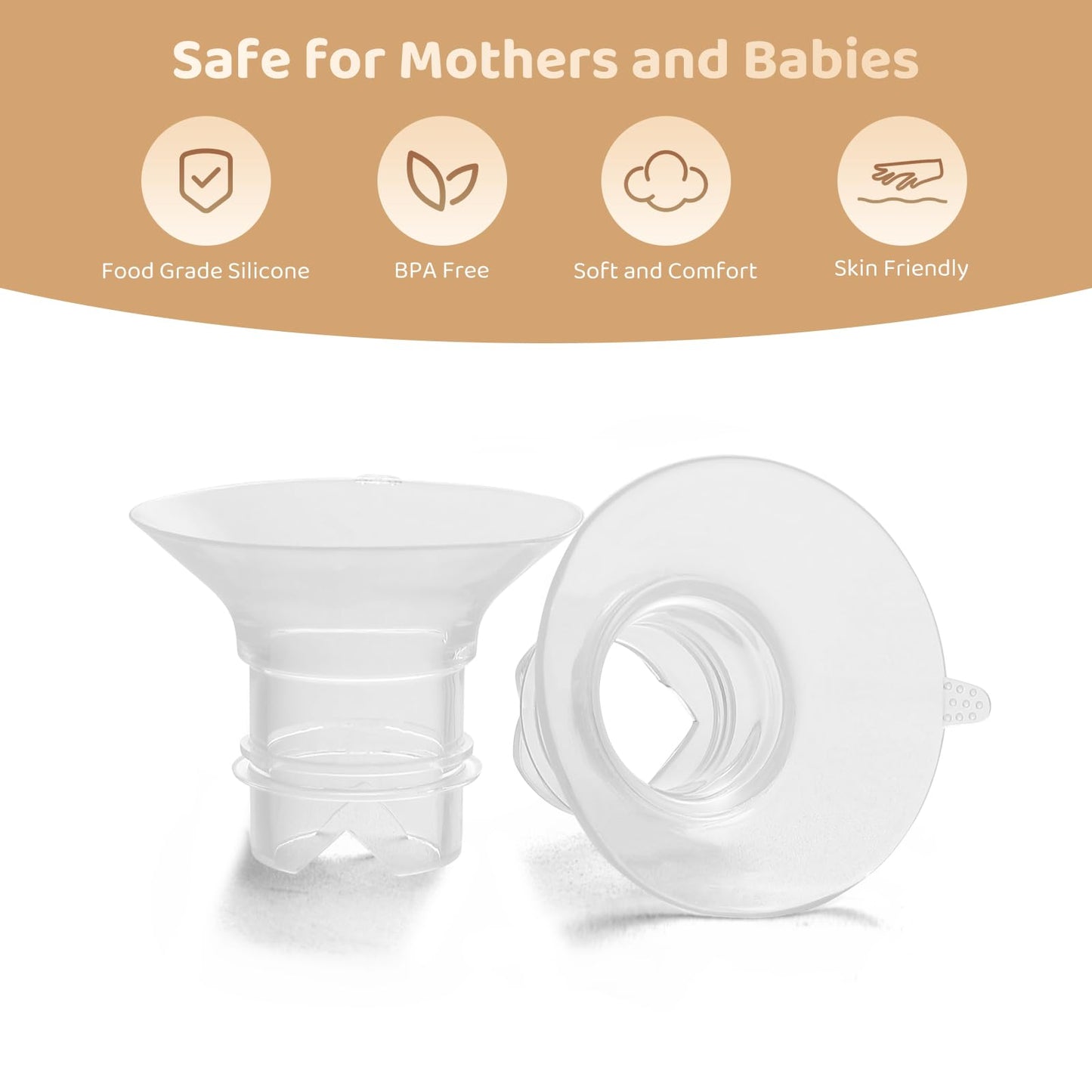 Suniceme Flange Inserts 17Mm Compatible With Medela/Spectra/Tsrete/Elvie/Momcozy/Bellababy Breast Pump 24Mm Shields/Flanges, Red