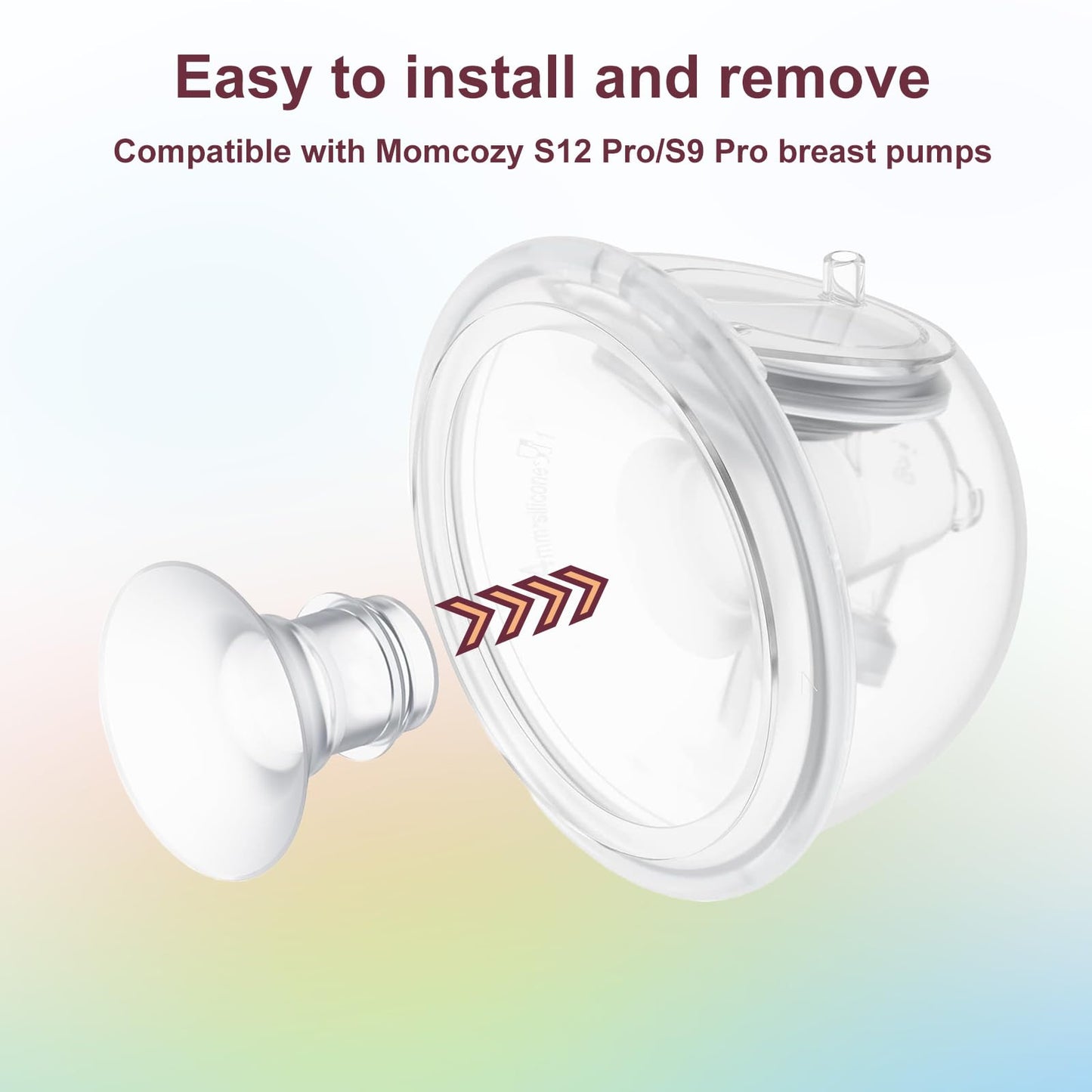 6Pc Flange Inserts 17/19/21Mm For Momcozy S9 Pro Hands Free Breast Pump,Compatible With S9/S10/S12 Wearable Breast Pump.Suitable