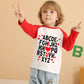 Toddler Valentines Day Tshirts Boys I Love You Shirt Holiday Raglan Sleeve Kids Love Heart Tees 6T