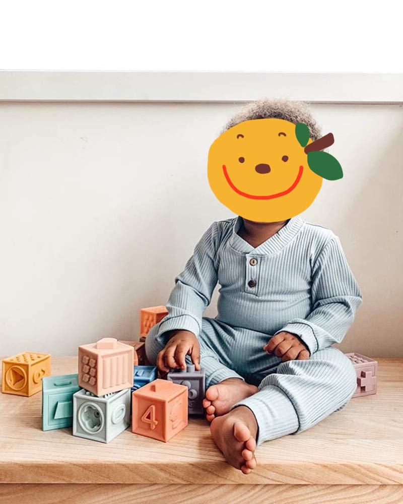 Baby Newborn Girls Boys Long Sleeve Clothes Striped Romper & Pants Set Infant Fall Winter Cotton Outfits (B-Blue, 18-24 Months)