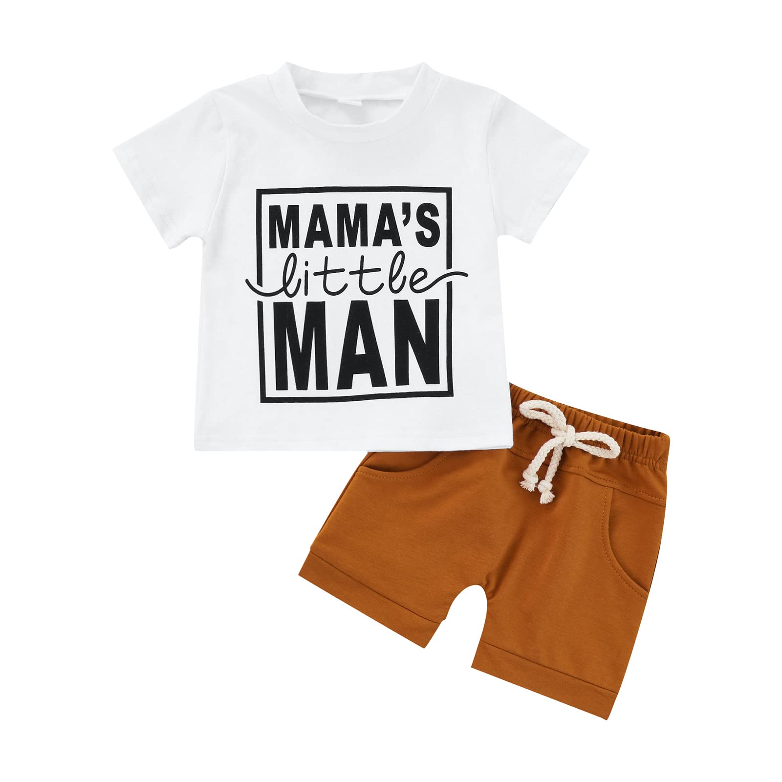 Toddler Baby Boy Clothes Letter Short Sleeve T Shirt Top Boys Shorts With Pocket WBBAPB0BVQQDD2S
