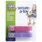 Baby Buddy Secure-a-Toy, Adjustable Pacifier and Teether Strap for Stroller, Highchair, and Car Seat, Pink Lilac, 2 Pack - Made 