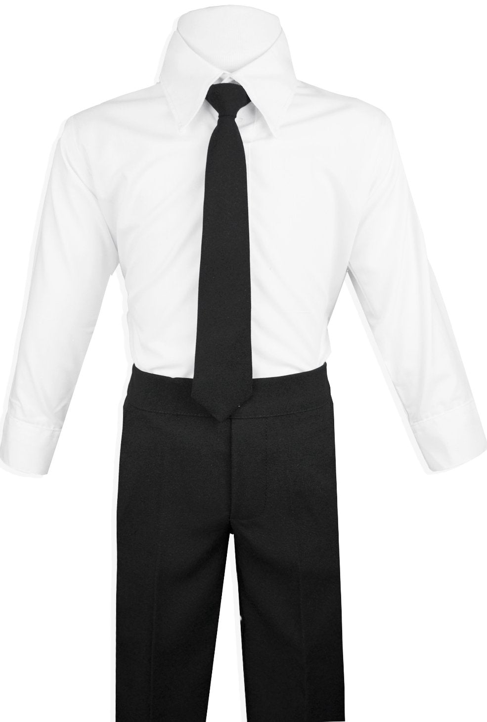Black N Bianco Boys Suit With Tie For Toddlers And Infants. (Large 12-18 Months, Black)