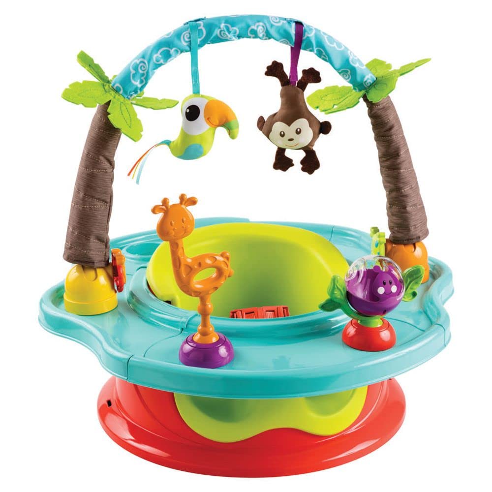 Summer by Bright Starts Deluxe SuperSeat, Wild Safari, Fun Baby Seat for Sitting Up, Playtime, and Meals, Ages 4 Months to 4 Yea