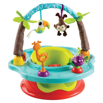 Summer by Bright Starts Deluxe SuperSeat, Wild Safari, Fun Baby Seat for Sitting Up, Playtime, and Meals, Ages 4 Months to 4 Yea