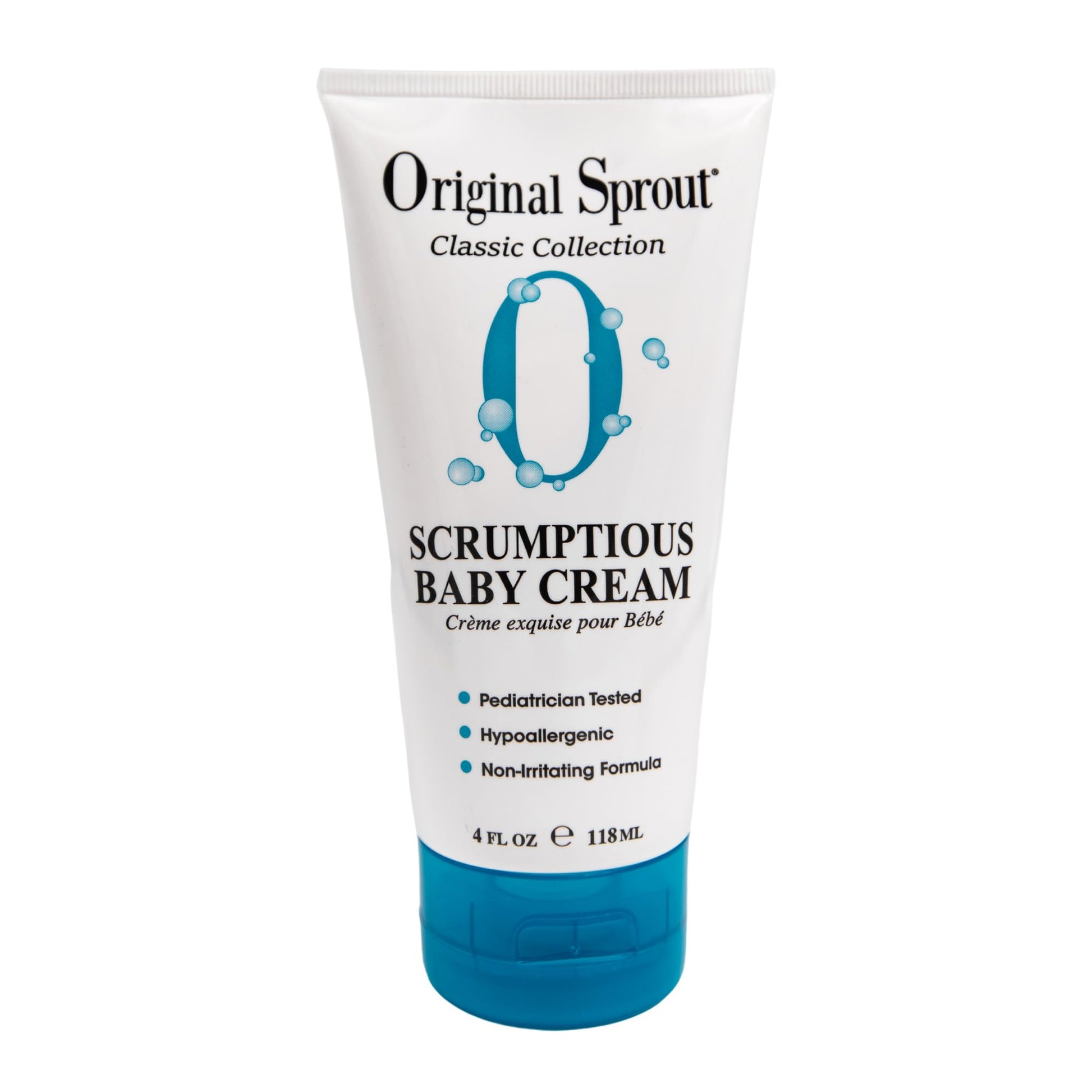 Original Sprout Scrumptious Baby Cream With Zinc For Babies Sensitive Skin, 4 Oz. Bottle