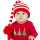 Kafeimali Baby Christmas Elf Long Tail Crochet Beanie Knit Hat Stocking Caps (Green)
