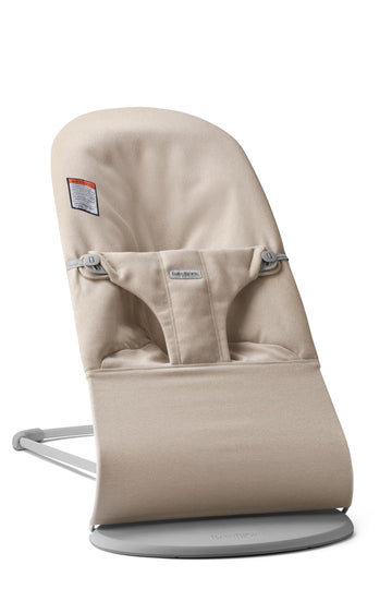 BabyBjrn Bouncer Bliss, Woven m  lange, Light Beige | 2-in-1 Adjustable Baby Bouncer Seat and Toddler Chair, Newborn to Toddler 