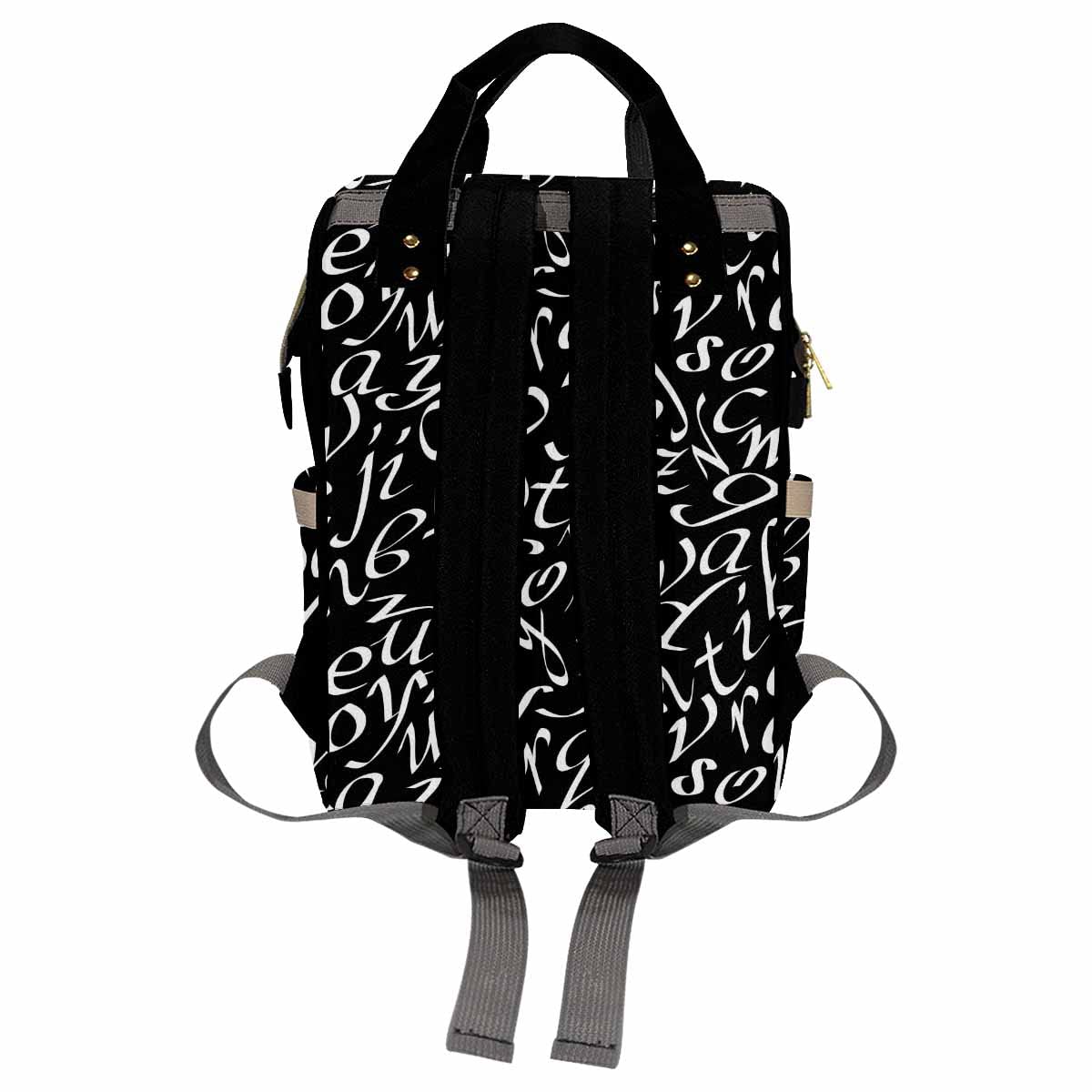 Custom Name Baby Bags For Dad Mom, Personalized Alphabet Microphone Diaper Backpack With Stroller Straps Large Capacity Nappy Ba