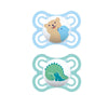 Mam Perfect Baby Pacifier, Patented Nipple, Developed With Pediatric Dentists & Orthodontists, Boy, 0-6 (Pack Of 2)