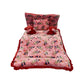 Pinks & Blues Full Sleeping 5 Piece Baby Bedding Set With 2 Puppy Shape Side Pillows (042Months) (Printed Pink)