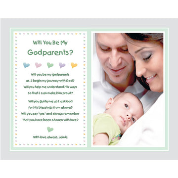 Poetry Gifts Will You Be My Godparents, Godmother Or Godfather, Custom 8X10 Inch Print Personalized With Photo And Name Of Godch