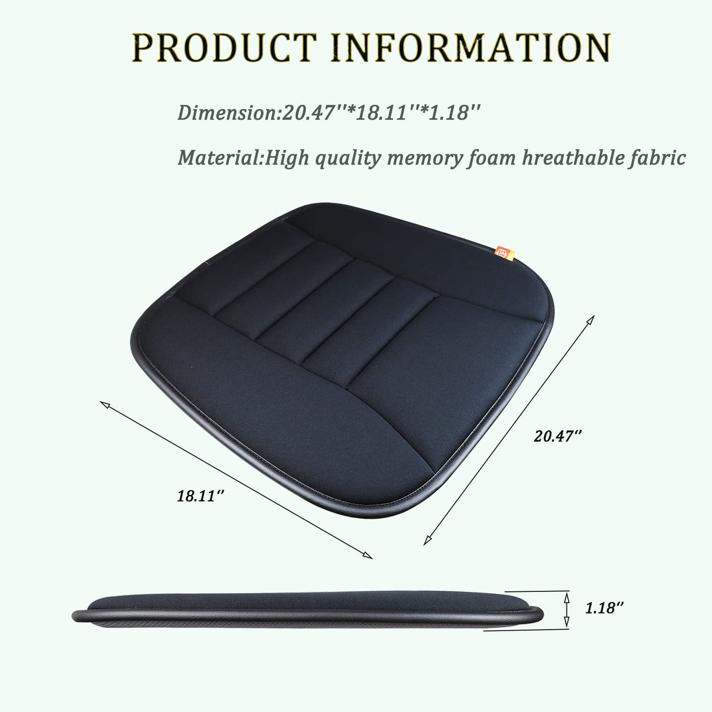 RaoRanDang Car Seat Cushion Pad for Car Driver Seat Office Chair Home Use Memory Foam Seat Cushion