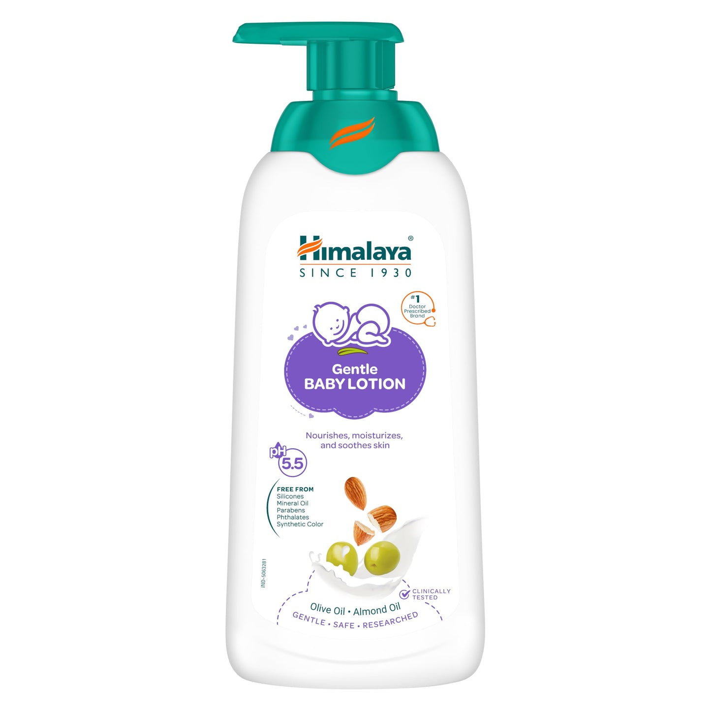 Himalaya Gentle Baby Lotion 400Ml With Almond Oil, Olive Oil, Country Mallow | No.1 DoctorPrescribed Brand |Ph 5.5 Formulation 