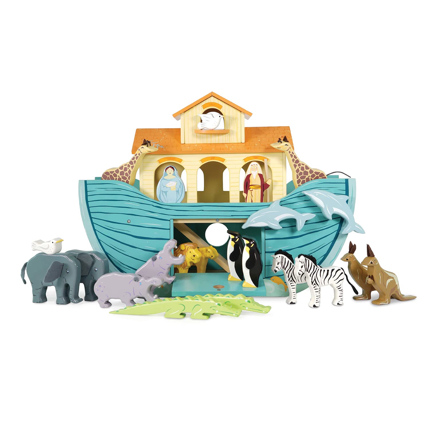 Le Toy Van - Pretend Play Educational Wooden Ark Role Play Toy | Suitable for A Boy Or A Girl 3 Years Old Or Older (TV259)