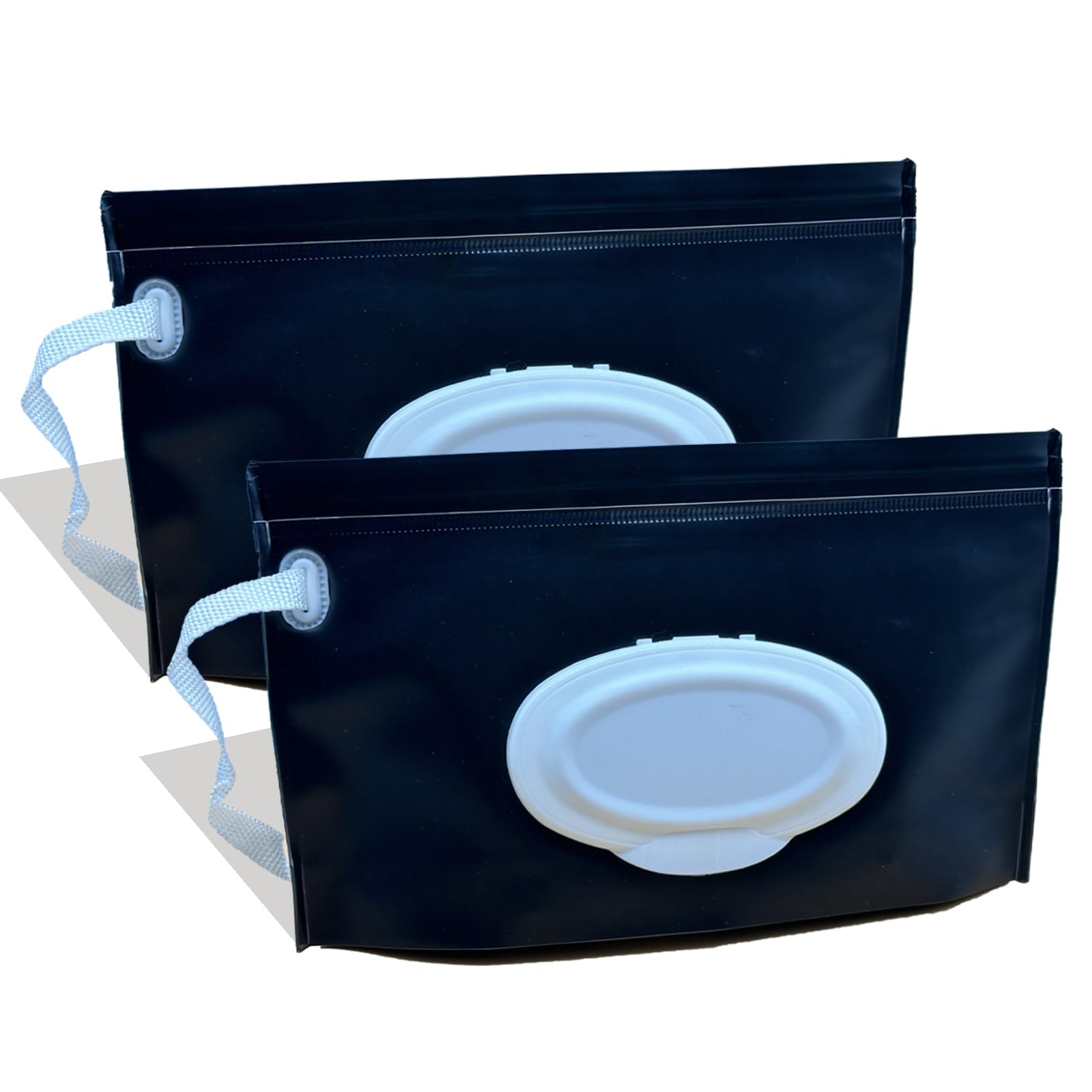 Voongor Baby Wipe Holder, 2 Pack Reusable Travel Wipes Pouch Dispenser, Portable Refillable Wipe Container For Travel & Home Use