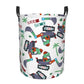 Pevtufa Dinosaur On Excavator2 Foldable Laundry Basket Organizer,Fabric Clothes Toy Storage Basket Nursery Hamper Storage Bin Fo