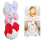 Hjiaruiky 3PCS Baby Girl Bows Baby Headbands Newborn Bow Big Stretchy Nylon Headbands for Baby Girls Hair Bows Hair Accessories 