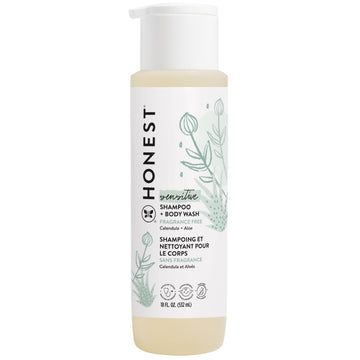 The Honest Company 2-In-1 Cleansing Shampoo + Body Wash For Sensitive Skin | Gentle For Baby | Naturally Derived, Tear-Free, Hyp