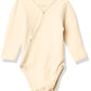 L'Ovedbaby Unisex Baby Organic Cotton Kimono Bodysuit, Buttercream, 3-6 Months Us