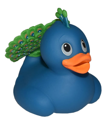 Wild Republic Rubber Ducks, Bath Toys, Kids Gifts, Pool Toys, Water Toys, Peacock, 4