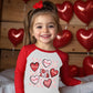 Valentine'S Day Shirt For Girls Heart Candy Design Tops Cutie Loved Sweetheart T-Shirt Toddle Baby Tees 2T