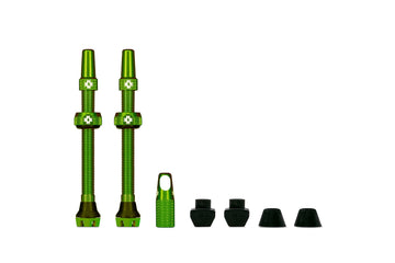 Muc-Off Tubeless Valves V2, Green 44Mm - Tubeless Valve Stems With Valve Core Removal Tool For Tubeless Tires - Includes Presta