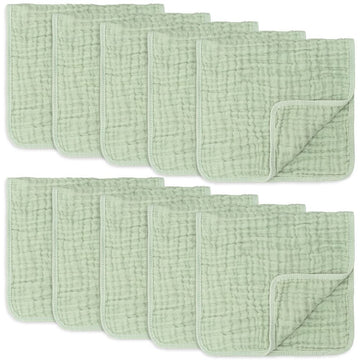 Comfy Cubs Muslin Burp Cloths Large 100% Cotton Hand Washcloths For Babies, Baby Essentials 6 Layers Extra Absorbent And Soft Bo