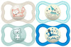 Mam Air Night & Day Baby Pacifier, For Sensitive Skin, Glows In The Dark, 6-16 Months, Baby Boy, 4 Count (Pack Of 1)