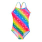 Big Girls One Pieces Swimsuit Cute Swimwear Bathing Suits Rainbow 12T