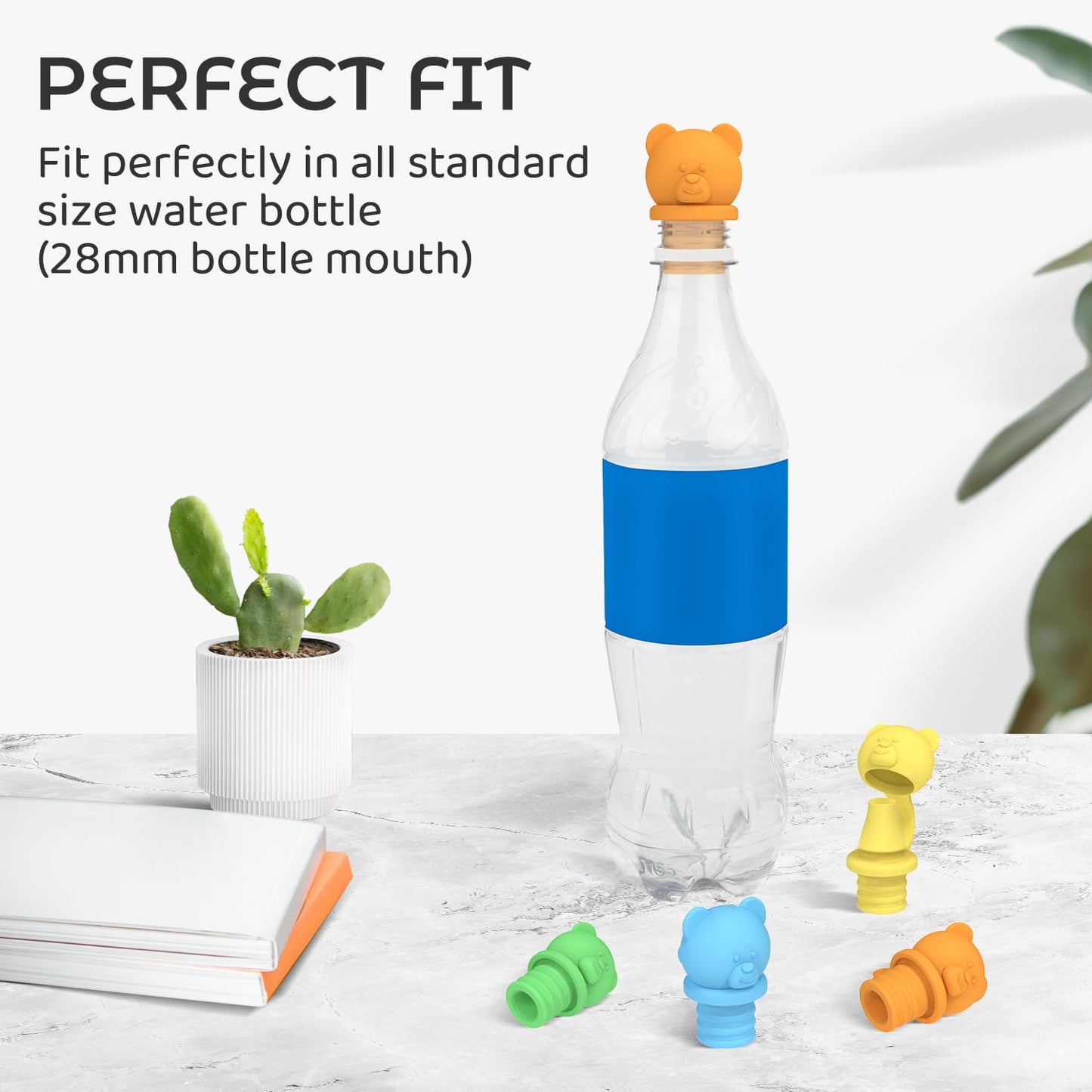 Giichen No Spill Water Bottle Caps - Bpa Free Silicone Top Protects Child'S Mouth, Replacement Spout Adapter For Toddlers To Adu
