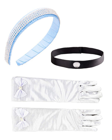 Jiaduo Girls Costume Accessories Headband Choker & Glove Set Princess Dress Up Hoop
