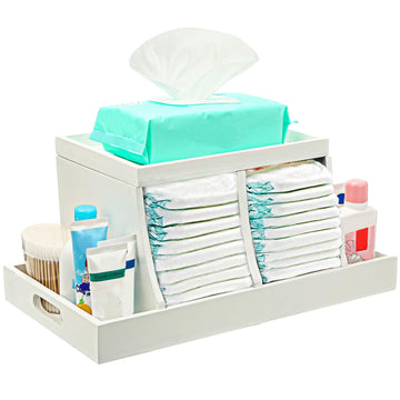Three colors Diaper Organizer, Wooden Diaper Caddy Organizer, Changing Table Organizer, Diaper Storage Organizer, Nursery Baby O
