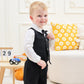 Toddler Boy Clothes Suit Gentleman Wedding Outfits, Formal Dress Shirt+Bowtie+Vest+Pants, Us 18-24 Months = Tag 90