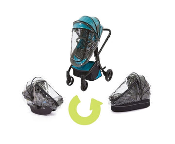 guzzie+Guss 3-in-1 Rain Cover, Fits Most Bassinets, Car Seats, and Pod Style Stroller Seats, Raincover Features Quick-Access Zip