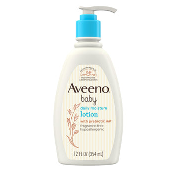 Aveeno Baby Daily Moisture Body Lotion For Delicate Skin, Natural Colloidal Oatmeal & Dimethicone, Hypoallergenic Moisturizing B